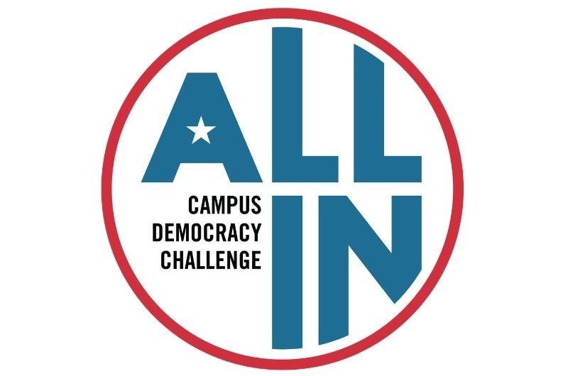 All In Campus Democracy Challenge logo