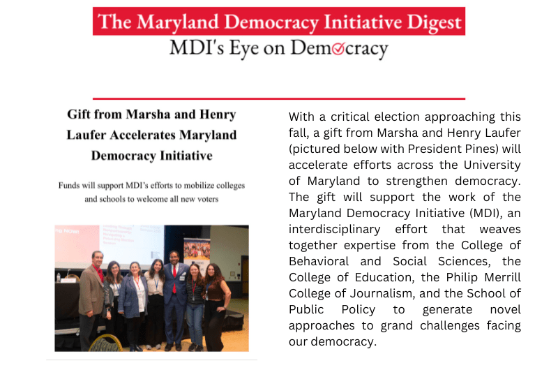 Spring Issue of MDI's Eye on Democracy